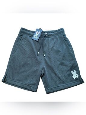 Psycho Bunny Boys black mesh shorts - boys size M(10/12) BNWT